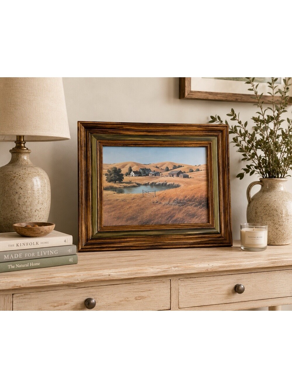 James Peter Cost Back Gate Framed Landscape Art Print California Farm Ready Hang